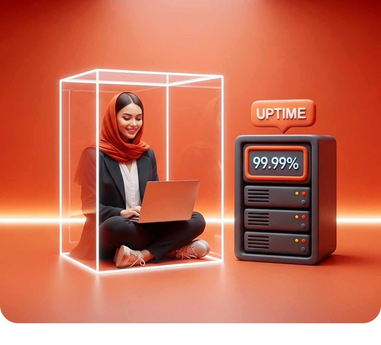 گزارش آپتایم سرورها و تضمین پایداری ۹۹.۹٪ | هاست نگار